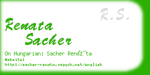 renata sacher business card